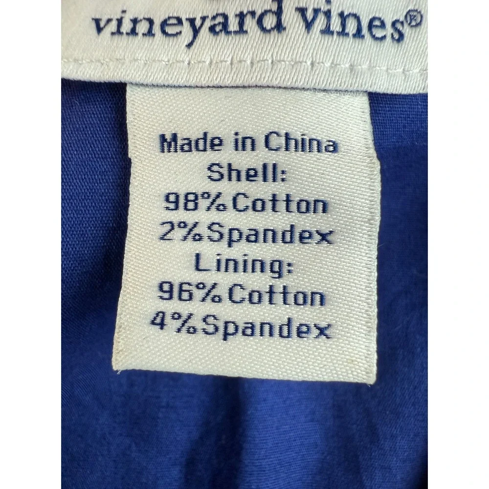 Vineyard Vines Women's Tunic Top Size 4 Blue Purple Floral V Neck Long Sleeve - Picture 5 of 9